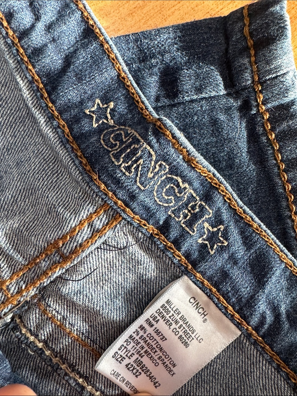 Cinch Women's Dark Blue Denim Bootcut Jeans with Contrast Stitching